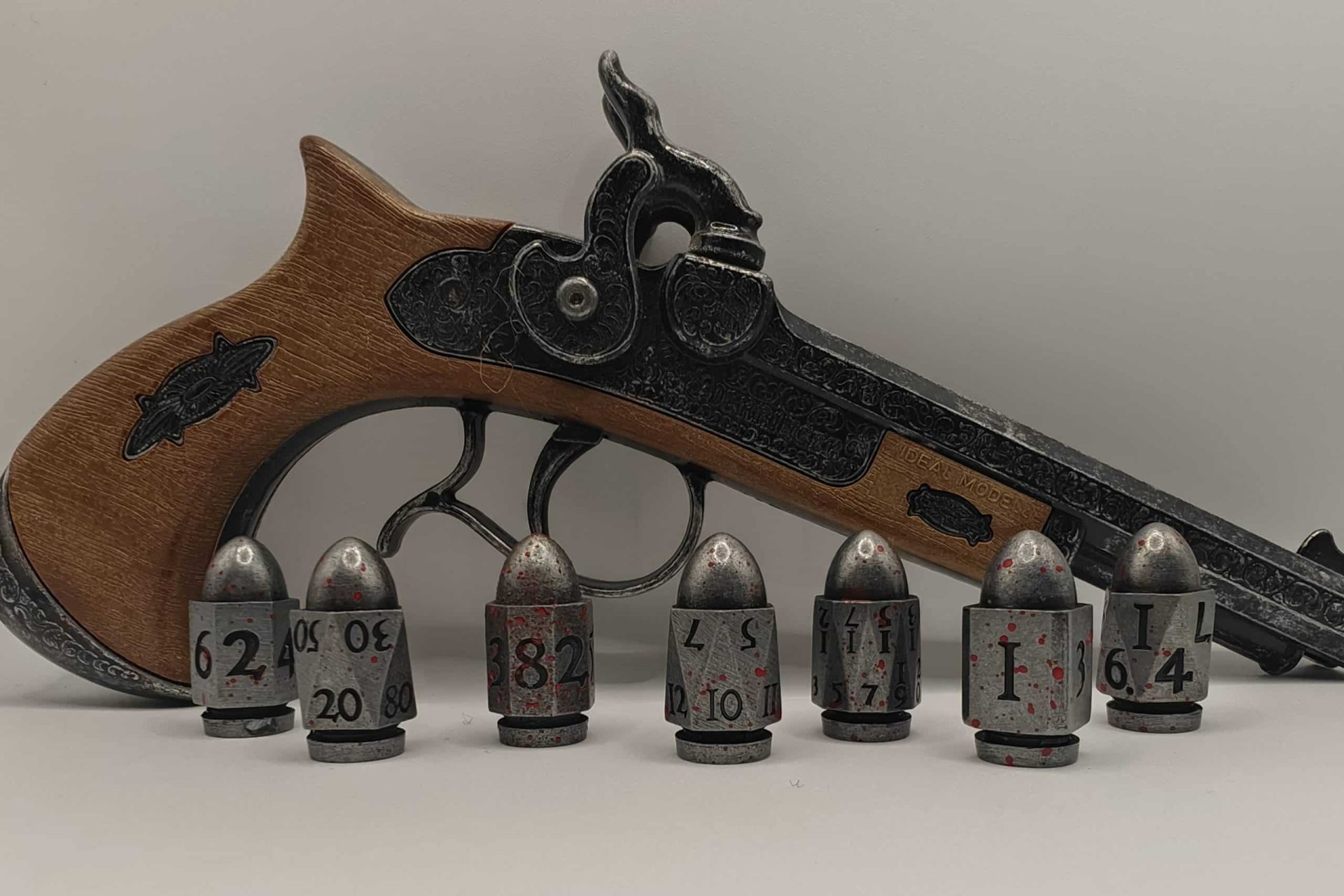 Shot set dadi proiettile violenza gdr artefice D&D