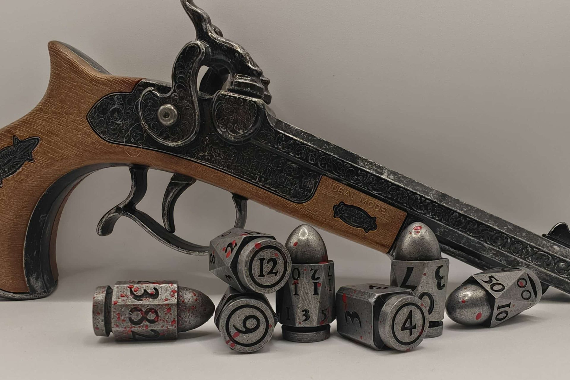Shot set dadi proiettile violenza gdr artefice D&D