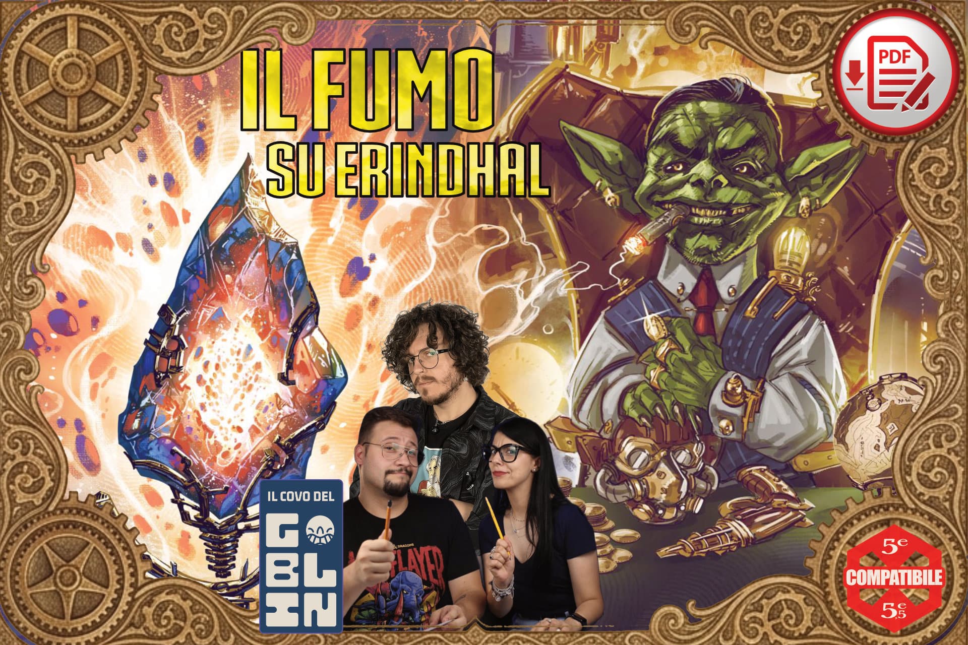 Il Fumo su Erindhal, PDF avventura one-shot per 5a edizione D&D GDR Covo dei Goblin